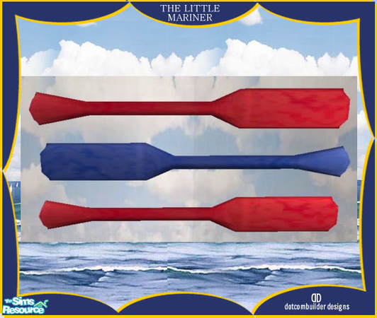 Sims 2 — Decorative Oars *NEW MESH* by dotcombuilder — Decorative oars to hang on the wall.