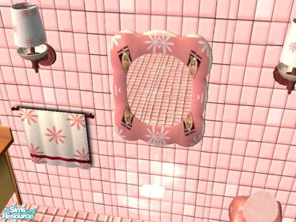 Sims 2 — MS Piggy Bath mirror by ead425 — thanks to the muppets: 10 items, 1 floor, 1 wall: blinds, combo tub, mirror,