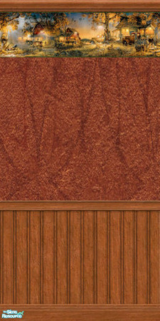 Sims 2 — Country Neighbors - Brick Red with Border by Cerulean Talon — Whether in country or city settings, this
