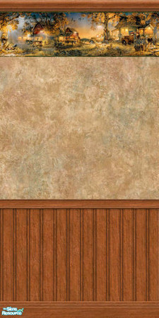 Sims 2 — Country Neighbors - With Border by Cerulean Talon — Whether in country or city settings, this wallpaper will