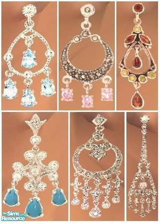 Sims 2 — JPearrings9 by juttaponath — Chandellier earrings.