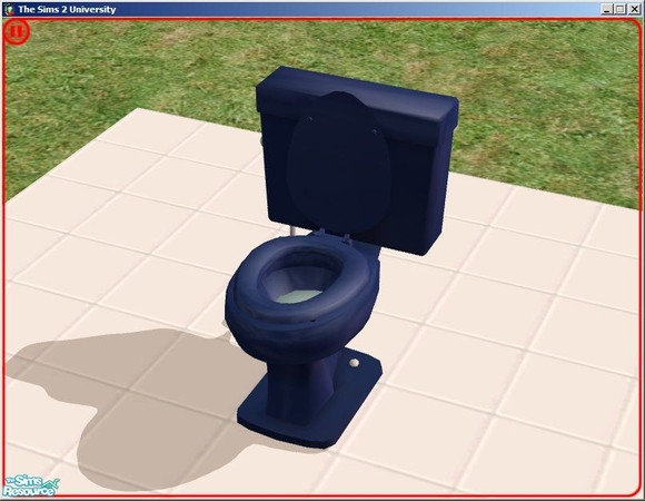 Sims 2 — 21 Toilets - Cornflower Blue by dddrake — How about a 21 bum salute to 21 toilets? Recolored to match my other