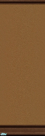 Sims 2 — Stucco Wall - Mocha by sailfindragon — Mocha Stucco Wall with Dark Wood Kick and Crown.