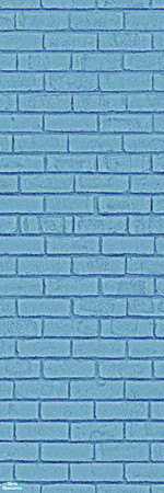Sims 2 — Brick Wall - Blue by sailfindragon — Blue Brick Wall.
