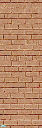 Sims 2 — Brick Wall -  Salmon by sailfindragon — Salmon Brick Wall.