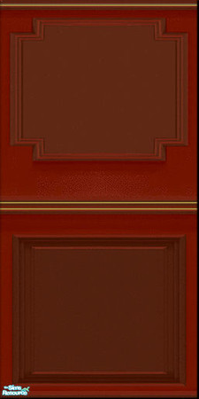 Sims 2 — Oriental Panel Set & Carpets - Oriental3 by eriduserpent — A beautiful red Chinese inspired wall panel.