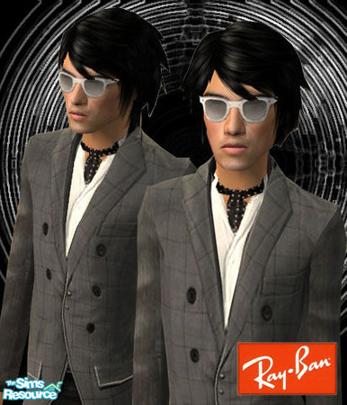 Sims 2 — Ray-Ban Wayfarers - White by ma.r.ie — White Ray-Ban Wayfarers. Both genders & all ages.