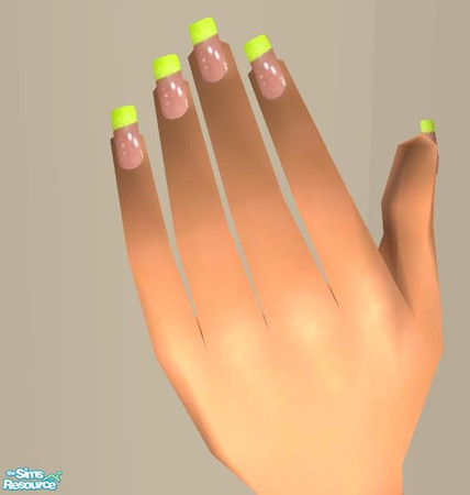 Sims 2 — Nail Art Collection - Yellow Nails by cippa1982 — 