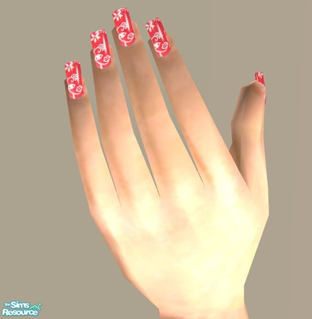 Sims 2 — Nail Art Collection - Peach Nails by cippa1982 — 