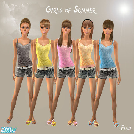 Sims 2 — Girls of Summer by Elena. — Mesh by the lovely Tantra. Don\'t forget to download it. EnjoY!