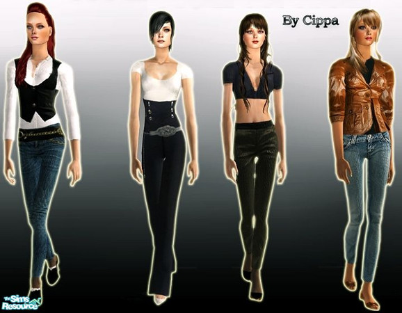 Sims 2 — Elegance by cippa1982 — 4 outfits for adult female sims.