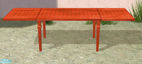 Sims 2 — PB Bali Outdoor Orange - Diningtable3tl by ShinoKCR — requires Uni