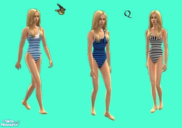 Sims 2 — side stripe swims. by qvisn — by qvisn