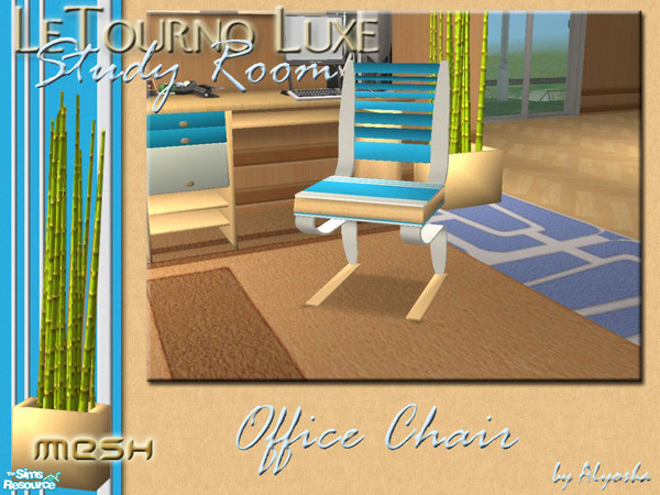 Sims 2 — LeTourno Luxe Study Room - Chair by Alyosha — Part of the \"LeTourno Luxe\" Study Room set! Includes