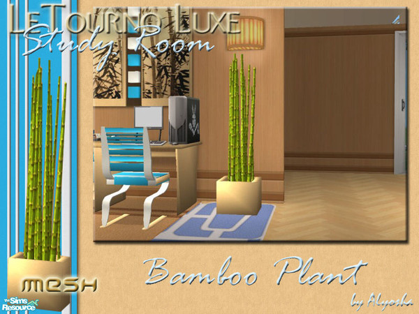 Sims 2 — LeTourno Luxe Study Room - Bamboo Plant by Alyosha — Part of the \"LeTourno Luxe\" Study Room set!