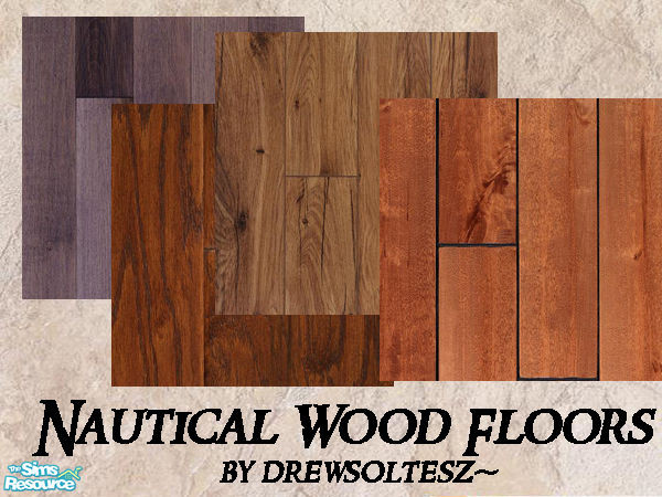 Sims 2 — Nautical Wood Floors by drewsoltesz — A set of four rustic, weathered wood floors, ideal for that nautical