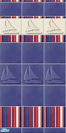 Sims 2 — Nautilia - wall01 by perelinka — Tiled wall 01.