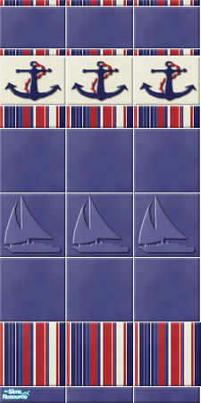 Sims 2 — Nautilia - wall 03 by perelinka — Tiled wall 03.