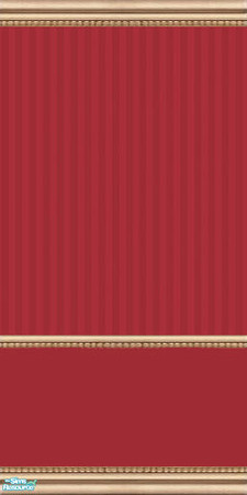 Sims 2 — Pinstripe Wall Set - Red Pinstripe Half Wall  by Gumby_Girl — Set of 10 pinstripe walls. Red, black, pink, green