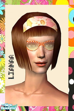 Sims 2 — Retro Theme Sunglasses by Lianaa - orange by Lianaa — Retro Theme Sunglasses by Lianaa - orange