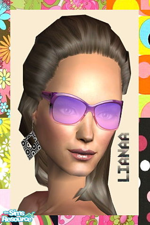 Sims 2 — Retro Theme Sunglasses by Lianaa - purple by Lianaa — Vintage \'Glam\' Oversized Sunglasses by Lianaa - purple
