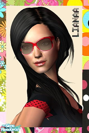Sims 2 — Retro Theme Sunglasses by Lianaa - red by Lianaa — Vintage \'Glam\' Oversized Sunglasses by Lianaa - red