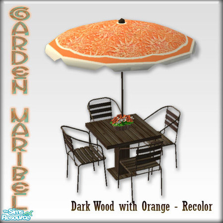 Sims 2 — S2S Garden Maribel Recolors 7 - Dining Table with Sunshade by sims2sisters — 