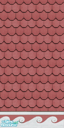 Sims 2 — Designer Siding 22 Red by STP Carly — Designer exterior siding, giving that \"fish scale\" texture to