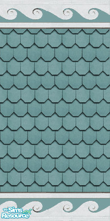 Sims 2 — Designer Siding 2 Teal by STP Carly — Add a little design to exterior houses with this colorful "fish