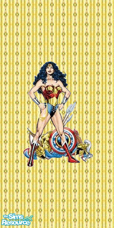 Sims 2 — wonder woman wall1 by ead425 — 1 of 2: thanks to DC comics