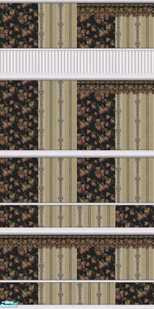 Sims 2 — Southern Charm Collection Onyx Beckley w by Quiltreker — This series contains 16 walls. It consists of a fruit