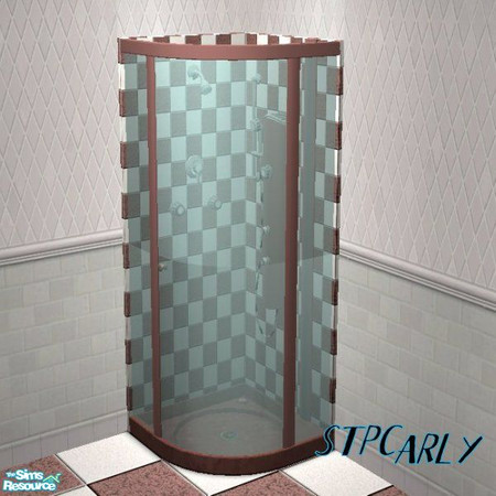 Sims 2 — Bordeaux Tile Basic Bath Shower Tile by STP Carly — Basic tiled bath's bringing color to your home. Don't forget
