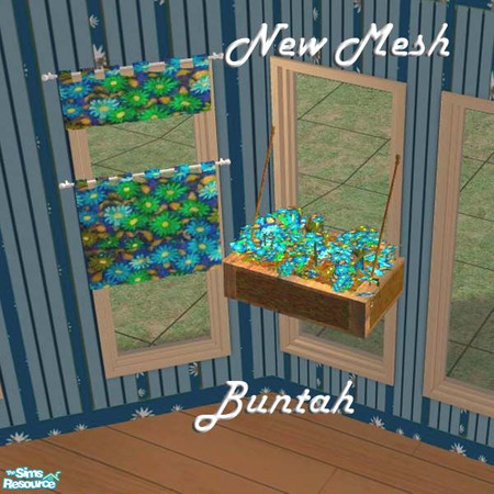 Sims 2 — Window Box/Curtains BASE MESH by buntah — This is the base mesh file. Find it in the curtains category. On a