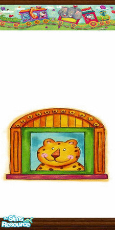 Sims 2 — Animal Train 6 by Lorah — Animal Train makes a delightful playroom. This vivid border and decal incourages a