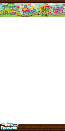 Sims 2 — Animal Train 1 by Lorah — Animal Train makes a delightful playroom. This vivid border incourages a child's