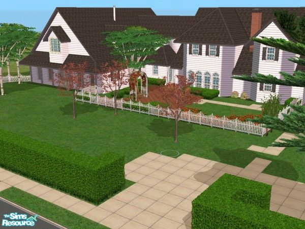 Sims 2 — 33 Ribblestone Ave. by oldmember_Samharr01 — Dallas house with added 'get off my land unless youve got an extra