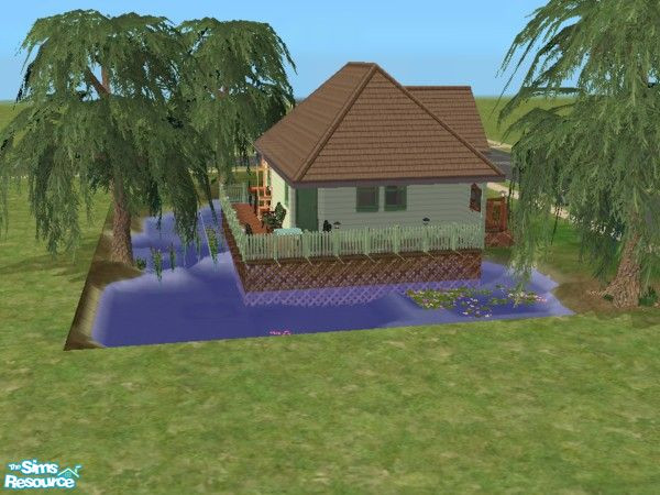 Sims 2 — Willow Walk, 11 by cwykes — starter house on small lot for those with less capable PCs. Place next to other