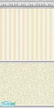 Sims 2 — K8SSeaShellYellowWLL14 by Kate139 — A set of 15 Walls and 4 Floors. Painted and Papered Walls with Sea Coral