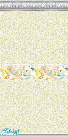 Sims 2 — K8SSeaShellYellowWLL09 by Kate139 — A set of 15 Walls and 4 Floors. Painted and Papered Walls with Sea Coral