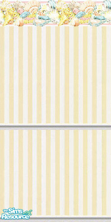 Sims 2 — K8SSeaShellYellowWLL05 by Kate139 — A set of 15 Walls and 4 Floors. Painted and Papered Walls with Sea Coral