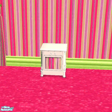Sims 2 — Miami Stripes Nightstand Curtain by auracyan — Hides all manner of things you don't want your little brother to