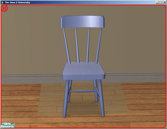 Sims 2 — Recycled Toy Tea Chair by dddrake — A medium blue kitchen set