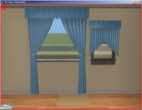 Sims 2 — Royal Blue Curtains by dddrake — A kitchen in Royal Blue