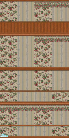 Sims 2 — Southern Charm Collection Ecru Beckley w by Quiltreker — This series contains 16 walls. It consists of a fruit