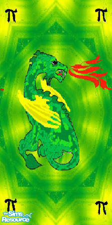 Sims 2 — GreenWallDragon by xrl_derek5 — 