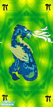 Sims 2 — Blue Walldragon by xrl_derek5 — It's a blue walldragon
