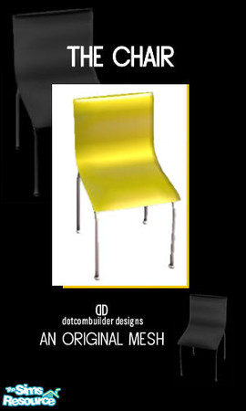 Sims 2 — The Chair- Yellow by dotcombuilder — The Chair is bright, sleek and best of all cheap. Great for the office or