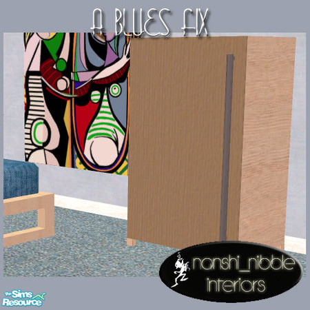 Sims 2 — A Blues Fix Bedroom - dresser by TSR Archive — This set uses the meshes from my set 'cubism bedroom.' You MUST