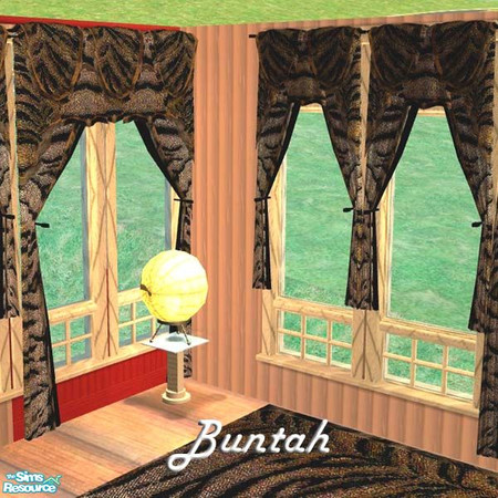 Sims 2 — Animal Fabric Curtains by buntah — These are some really plush textures I worked on for eons. Hope you like
