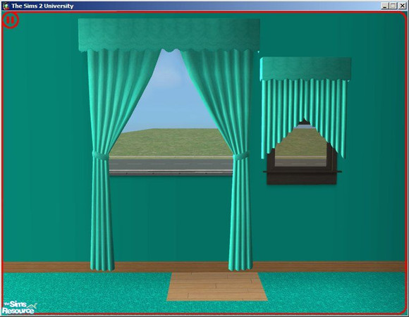 Sims 2 — Tropical Paradise Veil Curtains by dddrake — A colorful kitchen combination for your sims.